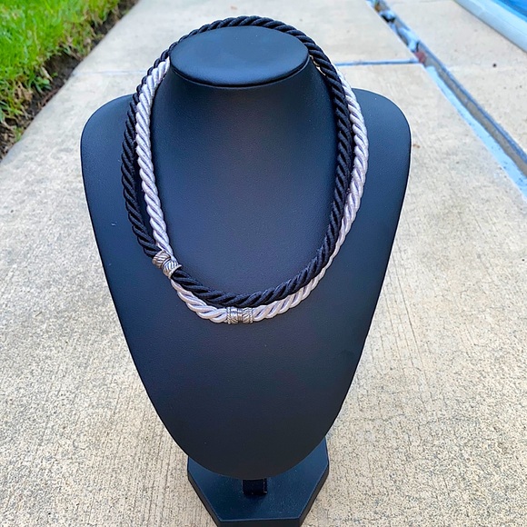 Judith Ripka Jewelry - ON HOLD!!!Judith Ripka Sterling Silver/Silk Rope Necklace
